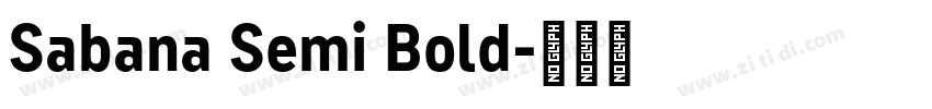Sabana Semi Bold字体转换
